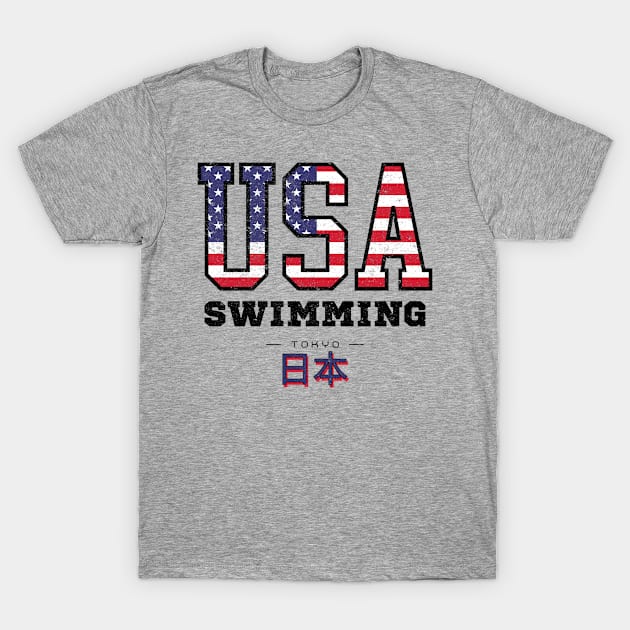 USA Swimming Team Tokyo T-Shirt by Ruffeli